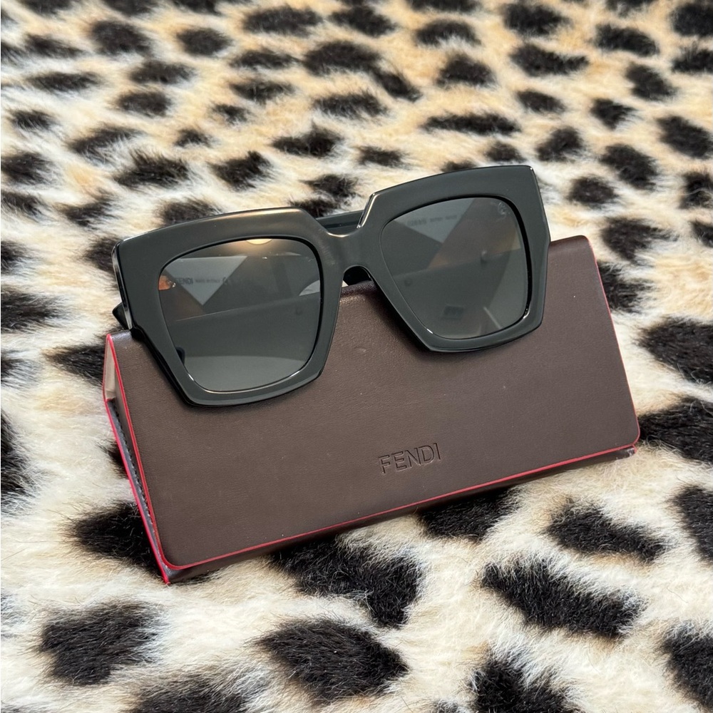 Fendi Black Square Sunglasses - Designer Women's Eyewear